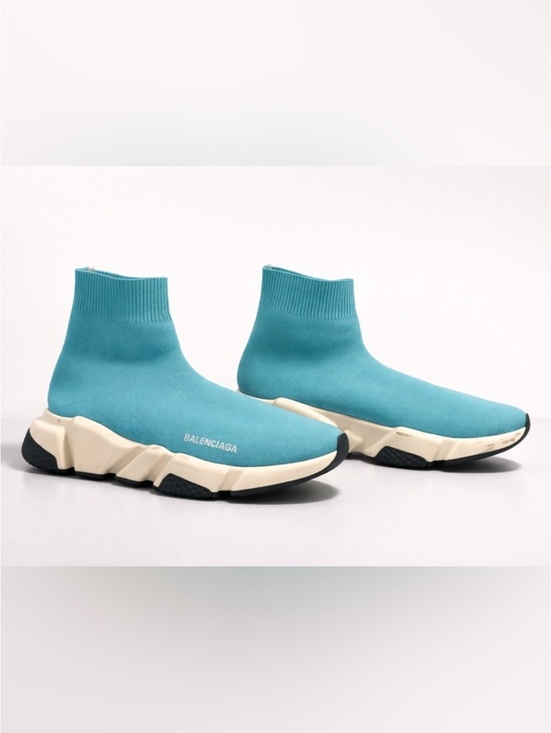 Balenciaga Other - Balenciaga Speed Trainer Teal Knit Sock Sneakers Luxury Designer Shoes